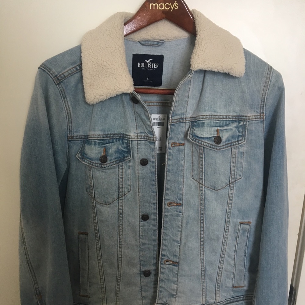 Abercrombie and Fitch Sherpa denim jacket
